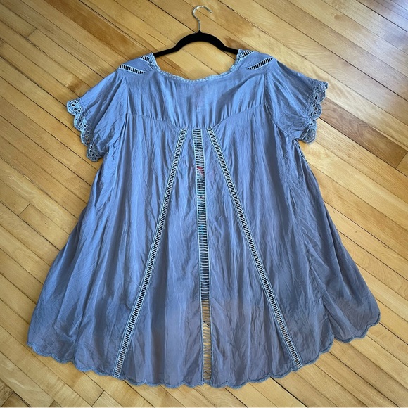 JOHNNY WAS Vara Blouse Top Cupra Rayon Embroidered Cut Out Ladder Lace Boho - Picture 9 of 15